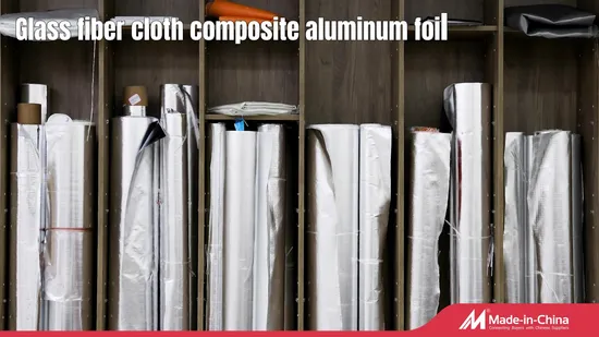 Fireproofing Waterproofing Aluminum Foil Composite Coated Fiberglass Cloth 